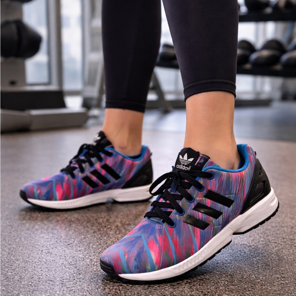 Adidas ZX Flux “Paint” Women’s Athletic Sneakers | Colorful Running Shoes